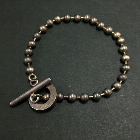 Gucci Silver Ball Chain Bracelet #65297G76 - Picture 1 of 8